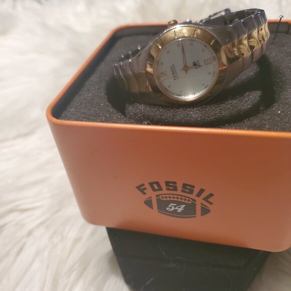 Fossil Watch Silver/Gold linked Chain (1\